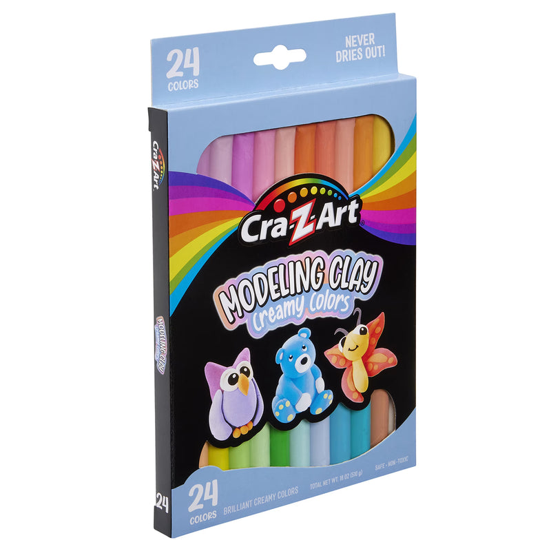 Cra-Z-Art Creamy Pastel Modeling Clay for Kids, 24 Colors, Ages 3+