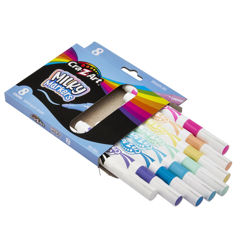 Cra-Z-Art Milky Broad Line Markers, 8 Pastel Colors, Ages 3+
