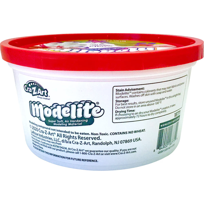 Cra-Z-Art Modelite Lightweight Air-Dry Modeling Clay, White, 7.5 oz, Ages 3+