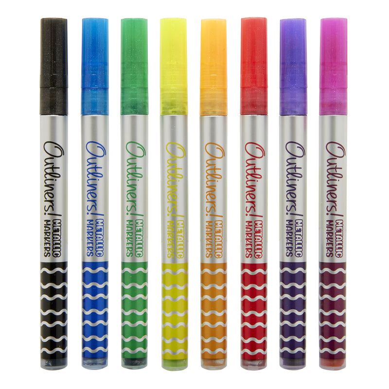 Cra-Z-Art Outliners Metallic Markers, 8 Colors, Two-Color Effect