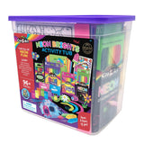Cra-Z-Art Neon Brights Activity Tub Kids Art Set, 96+ Pieces, Ages 4+