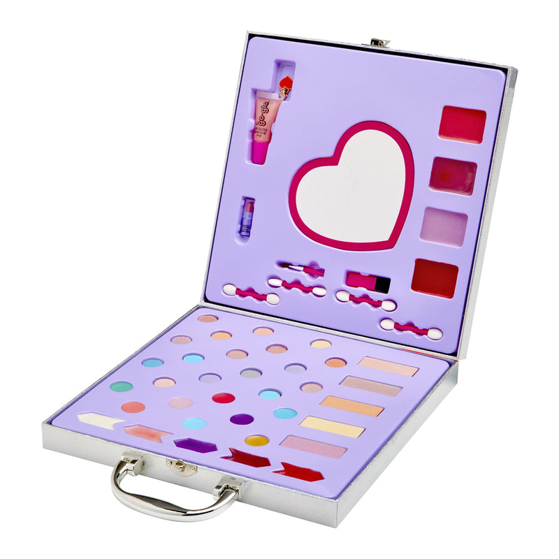 Go Glo Glitter Makeover Studio Kids Makeup Set, 45+ Colors with Carrying Case, Ages 6+