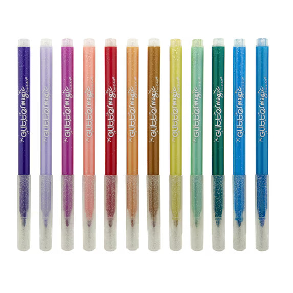 Cra-Z-Art Glitter Magic Liquid Glitter Markers, 12 Colors, Quick-Drying