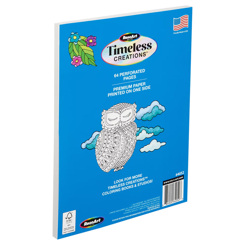 Cra-Z-Art Timeless Creations Nature’s Escape Adult Coloring Book, 64 Nature Designs