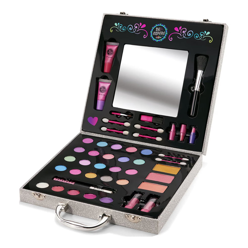 Be Inspired Glitter Makeover Studio Kids Makeup Set with Case, 35+ Colors, Ages 8+