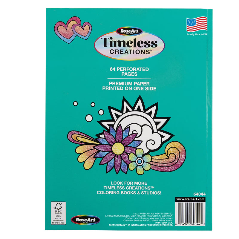 Cra-Z-Art Timeless Creations Follow Your Dreams Adult Coloring Book, 64 Intricate Designs for Adults & Teens