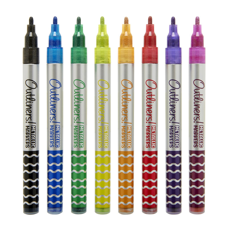 Cra-Z-Art Outliners Metallic Markers, 8 Colors, Two-Color Effect