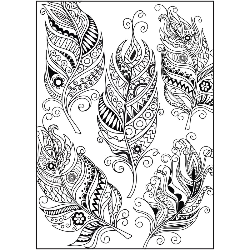 Cra-Z-Art Timeless Creations Feathered Friends Bird Adult Coloring Book, 64 Designs