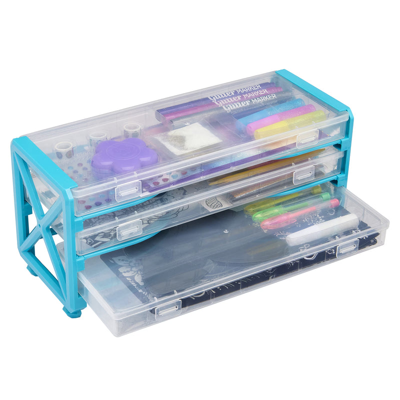 Cra-Z-Art 3-in-1 Creative Expressions Deluxe Stationery & Craft Set, Ages 8+