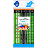 Crayons à papier Scribble Stuff Football #2, paquet de 12