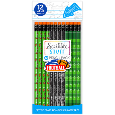 Scribble Stuff Lápices de fútbol n.º 2, 12 unidades