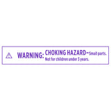 Label: "Caution: Choking Hazard - Contains small parts. Not recommended for children under 3 years." Perfect for Disney Crystal Surprise collectors, yet inappropriate for toddlers.