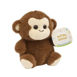 Buttercups Monkey Plush Toy 4.5 inch – Small Stuffed Animal for Kids, Soft Brown Monkey, Mini Plush Gift