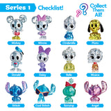 Explore the Disney Crystal Surprise Color Change Ball collection—a magical assortment of cartoon character figurines from Series 1. This enchanting lineup features Mickey, Minnie, Cinderella, Pluto, Donald, Daisy, Belle, Moana, Stitch, a Cool Stitch with a color change ball effect, Scrump, and Angel.
