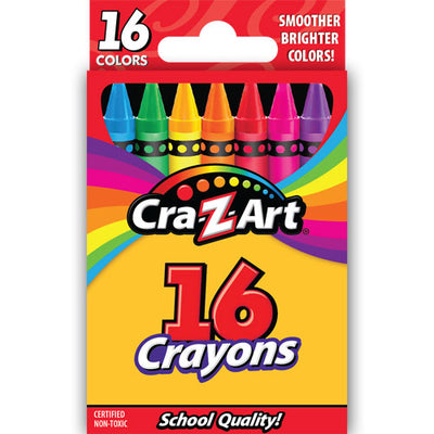 16 ct. Crayons, peggable box