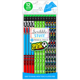 Scribble Stuff 12Pc Soccer #2 Pencils